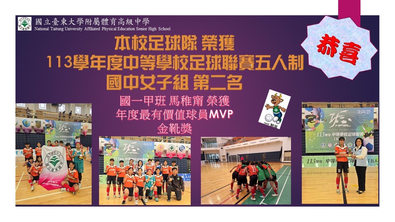 113學年5人制國足獲獎