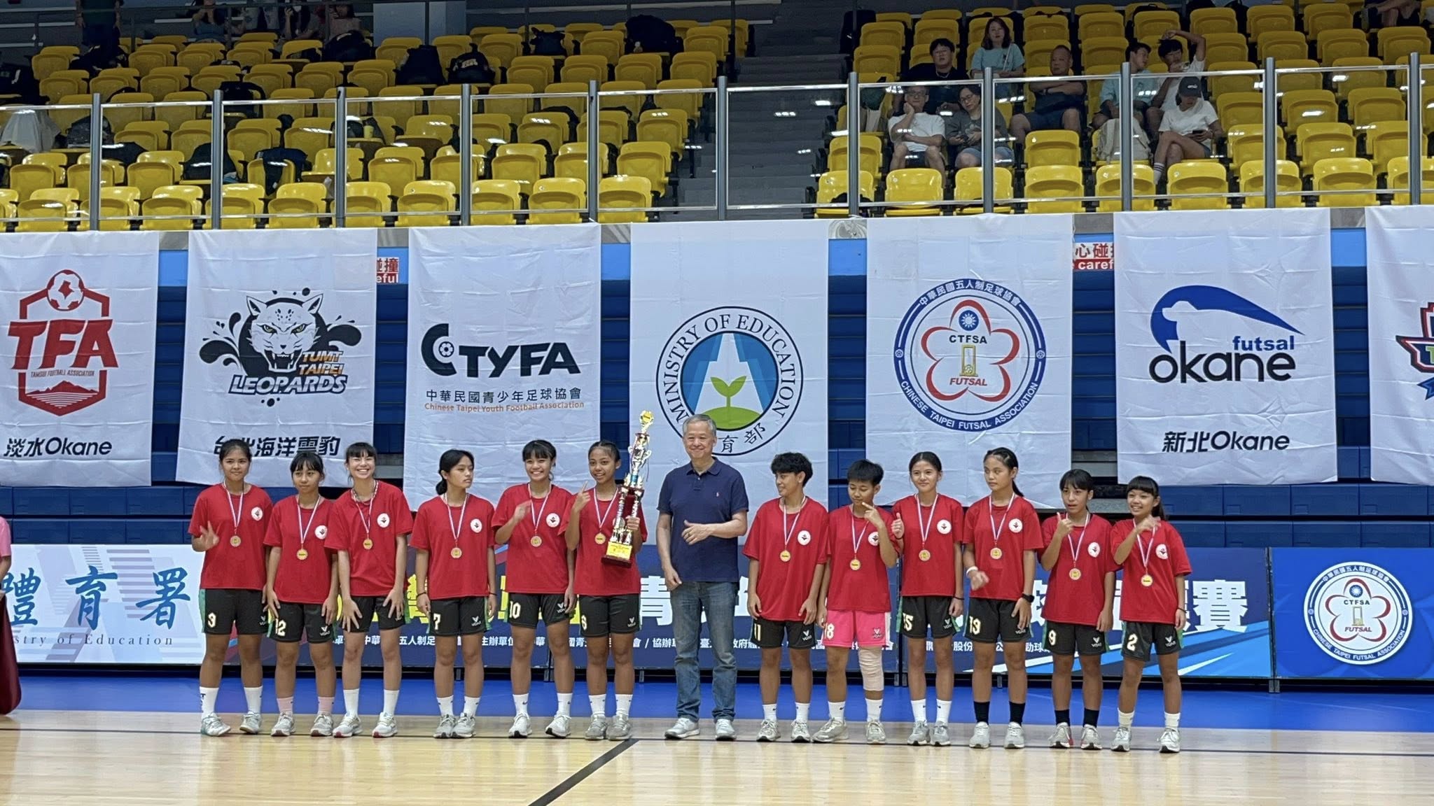 恭喜本校足球隊參加2025台灣冠軍盃五人制足球錦標賽榮獲亞軍~